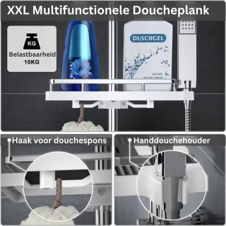 White-Label Regendoucheset Zonder Kraan Zilver