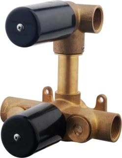 Wiesbaden Caral inbouw doucheset 30 cm rond geborsteld messing