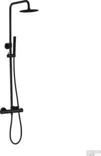 Wiesbaden Caral opbouw doucheset mat-zwart RVS