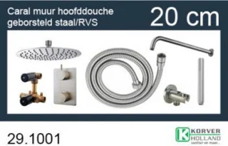 Wiesbaden One Inbouwthermostaatset Rond 202 GS 20 cm