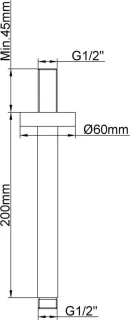 Wiesbaden One-Pack Inbouwthermostaat Rond 403 Geborsteld Messing 30 cm