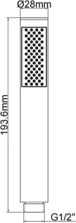 Wiesbaden One-Pack Inbouwthermostaat Rond 403 Geborsteld Messing 30 cm