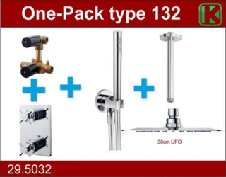 Wiesbaden One-Pack Inbouwthermostaat Type 132 Chroom 30 cm