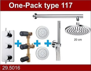 Wiesbaden Regendouche 117 Inbouw Set