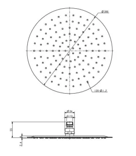 Wiesbaden Regendouche 121 Inbouw ø30 cm