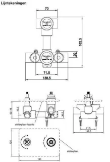 Wiesbaden Regendouche Type 103 Inbouw Rond 30 cm