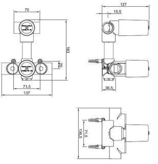 Wiesbaden Regendouche Type 112 Inbouw 30 cm