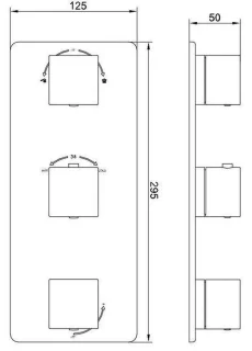 Wiesbaden Regendouche Type 116 Inbouw 24x55 cm