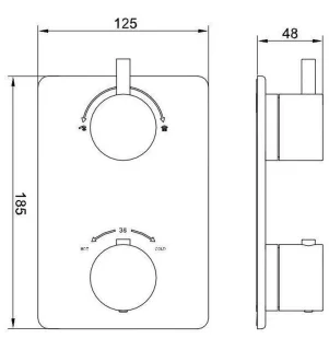 Wiesbaden Regendouche Type 123 Inbouw 30 cm