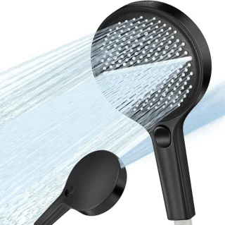 XXL douchekop handdouche regen 150 mm zwart
