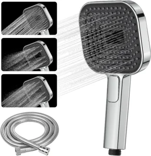 XXL regendouche handdouche 135 mm chroom
