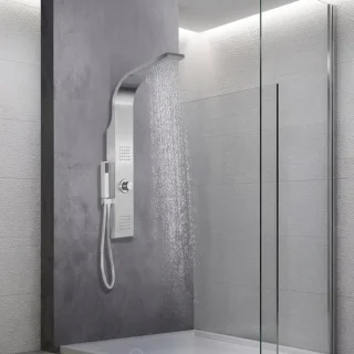 Zavio® regendouche zilver