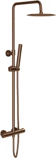 Zimmer thermostatische regendoucheset rond Ø25 cm koperbruin