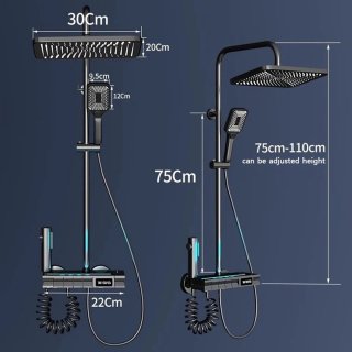 De Zimoros Thermostatisch Douchesysteem Zwart in één oogopslag