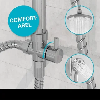 Zomerregen DX1005CS-A Doucheset Chroom Regendouche & Handdouche