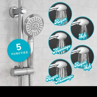 Zomerregen DX1005CS-A Doucheset Chroom Regendouche & Handdouche