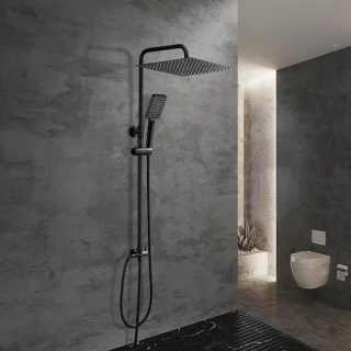 Zwarte douche set