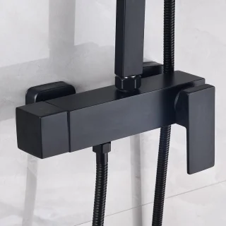 Zwarte doucheset