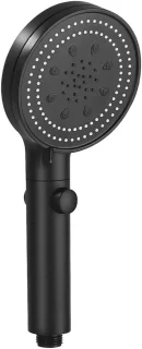Zwarte handdouche met slang 1,5 m