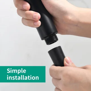 Zwarte handdouche Ø110 mm