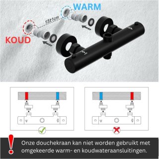 Zwarte Regendouchekop Zonder Kraan