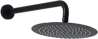 Zwarte vierkante regendouchekop 10 inch