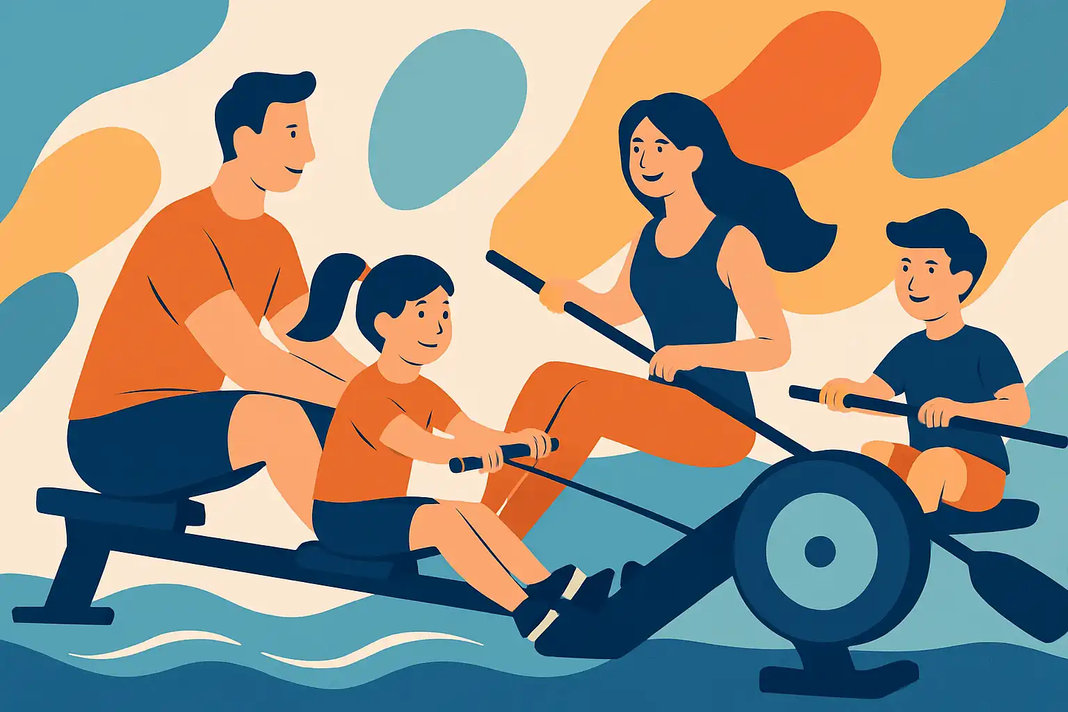 Roeien met het hele gezin: veilige, speelse workouts en kinderproof roeitrainers uitgelegd