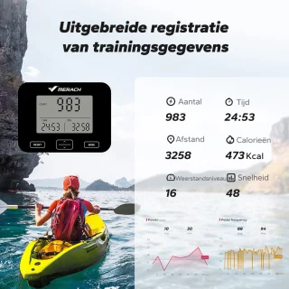 MERACH Roeimachine voor thuis - Inklapbaar Roeitrainer met 16 weerstandsniveaus - Bluetooth-verbinding - Compatibel met Kinomap - Tablet- en flessenhouder - LCD-display - Stille werking - Snelle montage - Ruimtebesparend - Belastbaar tot 158 kg