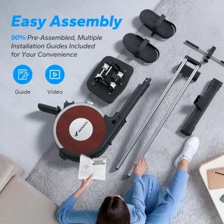 Roeimachine voor thuis met Bluetooth en 16 Weerstandsniveaus - Ruimtebesparend en Stil