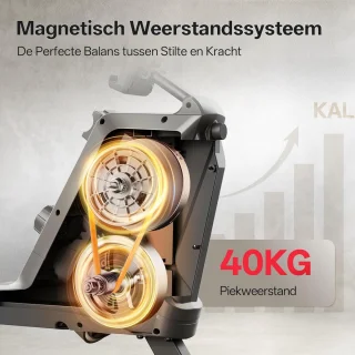Magnetische Roeitrainer voor Thuis met Bluetooth en Hoog Gewichtscapaciteit
