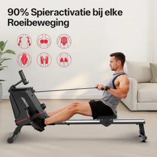 Magnetische Roeitrainer voor Thuis met Bluetooth en Hoog Gewichtscapaciteit