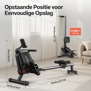 Magnetische Roeitrainer voor Thuis met Bluetooth en Hoog Gewichtscapaciteit
