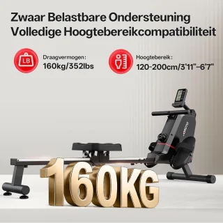 Magnetische Roeitrainer voor Thuis met Bluetooth en Hoog Gewichtscapaciteit