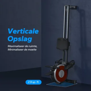 MERACH Stille magnetische roeitrainer voor thuis - Inklapbaar roeimachine - 16 weerstandsniveaus - Dubbele glijrails - Bluetooth met exclusieve app - Verstelbare tablet-houder - LCD-display - Ideaal voor cardio-training - Belastbaar tot 158 kg