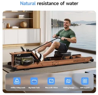 Inklapbaar Waterroeitoestel voor Thuisgebruik met Watertank en Bluetooth Display