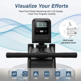 MERACH Water Resistance Roeitrainer - Water roeitrainer - Roeimachine - Roeitrainers voor Thuis - Met App en Bluetooth