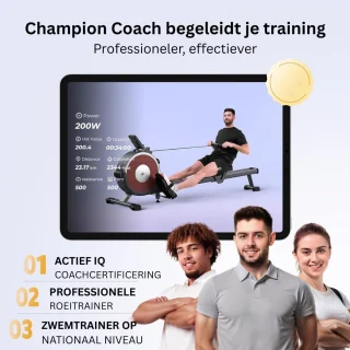 Roeitrainer Inklapbaar - Hometrainer - Roeimachine Fitness - Wit
