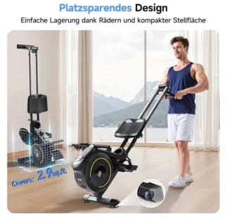 Opvouwbaar Roeitoestel met Magnetische Weerstand en LCD-Scherm - Tot 160KG