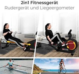 2-in-1 Roeimachine Ligergometer