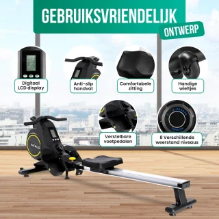 Avalo Inklapbare Roeitrainer Met Display
