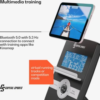 CAPITAL SPORTS Roeiapparaat Waterweerstand 134 cm Bluetooth Zwart