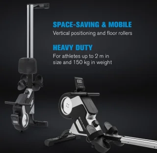 CAPITAL SPORTS Stream M1 magnetische roeitrainer roeimachine zilver/zwart