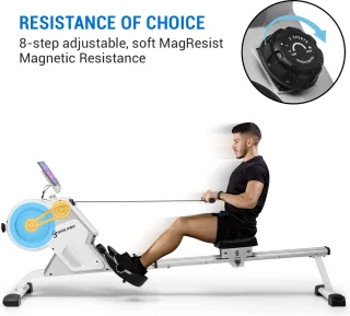 Capital Sports Stream M1 Magnetische Roeitrainer Wit