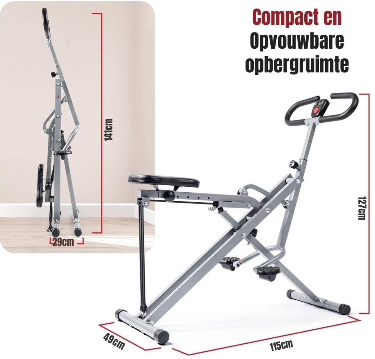 Wat vinden we goed aan de DD Roeitrainer Grijs 115x49x127cm