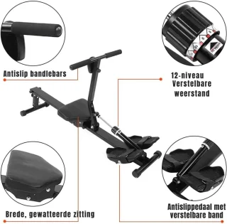 DD Roeitrainer Hometrainer Zwart