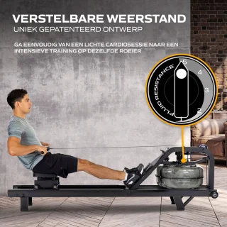 First Degree Fitness Neon Pro V Roeitrainer Zwart