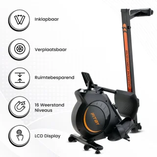 Fitby Roeitrainer Inklapbaar Zwart