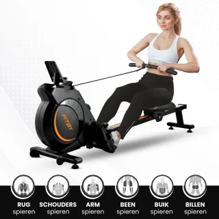Fitby Roeitrainer Inklapbaar Zwart