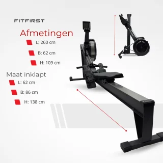 FitFirst AirRower Inklapbare Roeitrainer Ergometer