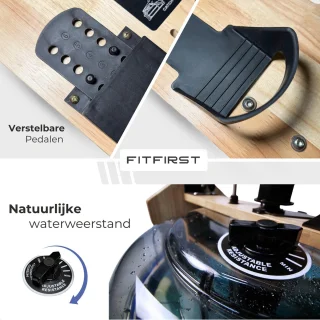 FitFirst Roeitrainer Inklapbaar Waterweerstand Ergometer